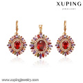 64236 Xuping top grade magnet multicolor gold drop earrings geometric jewelry set China wholesale